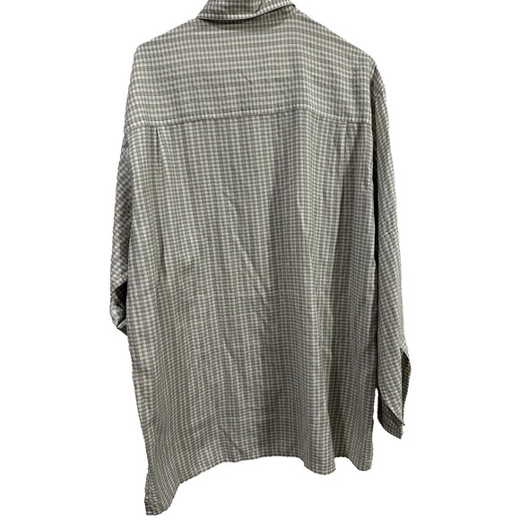 Columbia Women’s Green Plaid Button up  Long Sleeve Polyester Blend Shirt Large - Picture 12 of 12